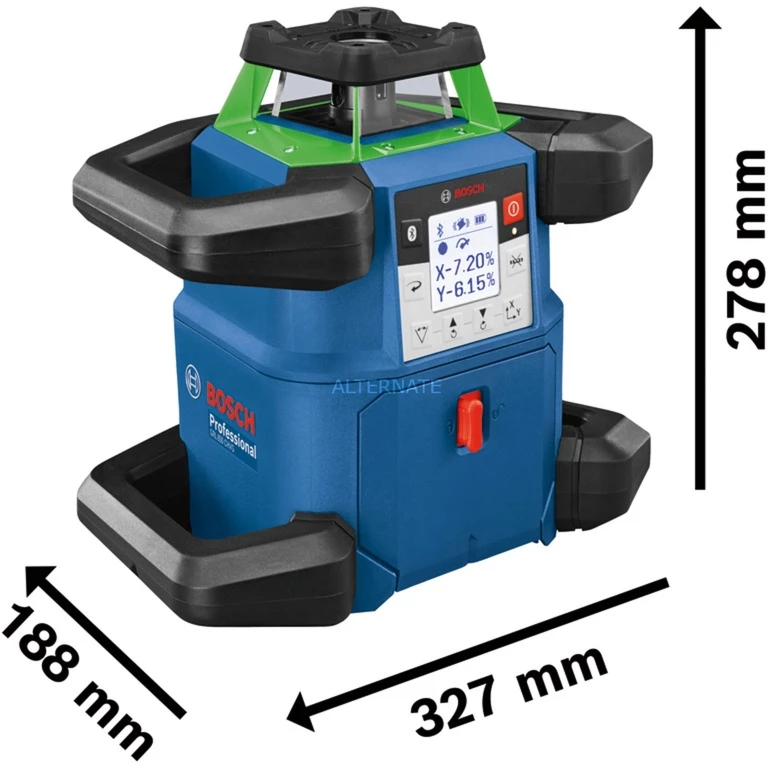 Laser Messgeräte Bosch Akku-Rotationslaser GRL 650 CVHG Professional, 18Volt, Mit Baustativ (blau, Akku ProCORE18V 4,0Ah, Koffer, Grüne Laserlinie) – Bild 3