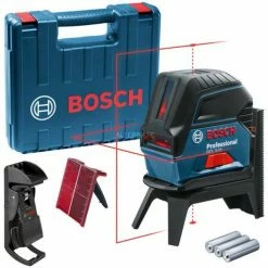 Bosch Kombilaser GCL 2-15 Professional, Mit Deckenklemme, Kreuzlinienlaser (blau/schwarz, Rote Laserlinien, Mit Halterung RM1 Professional)