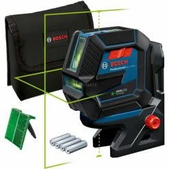 Bosch Kombilaser GCL 2-50 G Professional Solo, Kreuzlinienlaser (blau/schwarz, Grüne Laserlinien, Mit Halterung RM10 Professional)