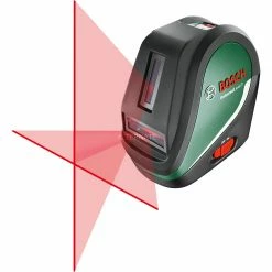 Bosch Kreuzlinienlaser UniversalLevel 3 - Basic (grün/schwarz, Rote Laserlinien, Reichweite 10 Meter)