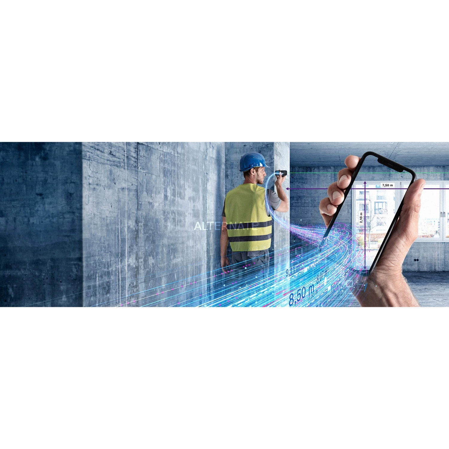 Bosch Laser-Entfernungsmesser GLM 50-27 C Professional (blau/schwarz, Reichweite 50m, Rote Laserlinie) – Bild 6