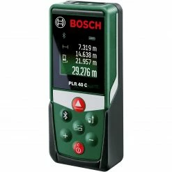 Bosch Laser-Entfernungsmesser PLR 40 C (grün/schwarz, Reichweite 40m, Schutztasche, Retail)