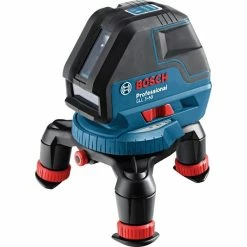 Bosch Linienlaser GLL 3-50 Professional, Kreuzlinienlaser (blau/schwarz, Laserzieltafel, Schutztasche)