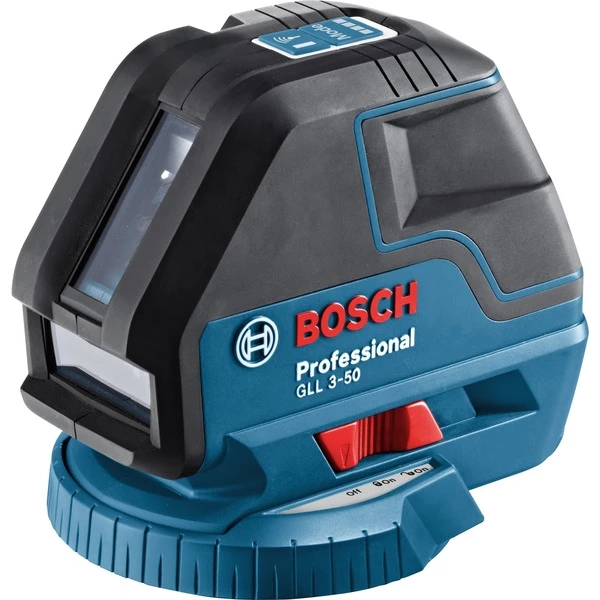 Bosch Linienlaser GLL 3-50 Professional, Kreuzlinienlaser (blau/schwarz, Laserzieltafel, Schutztasche) – Bild 3