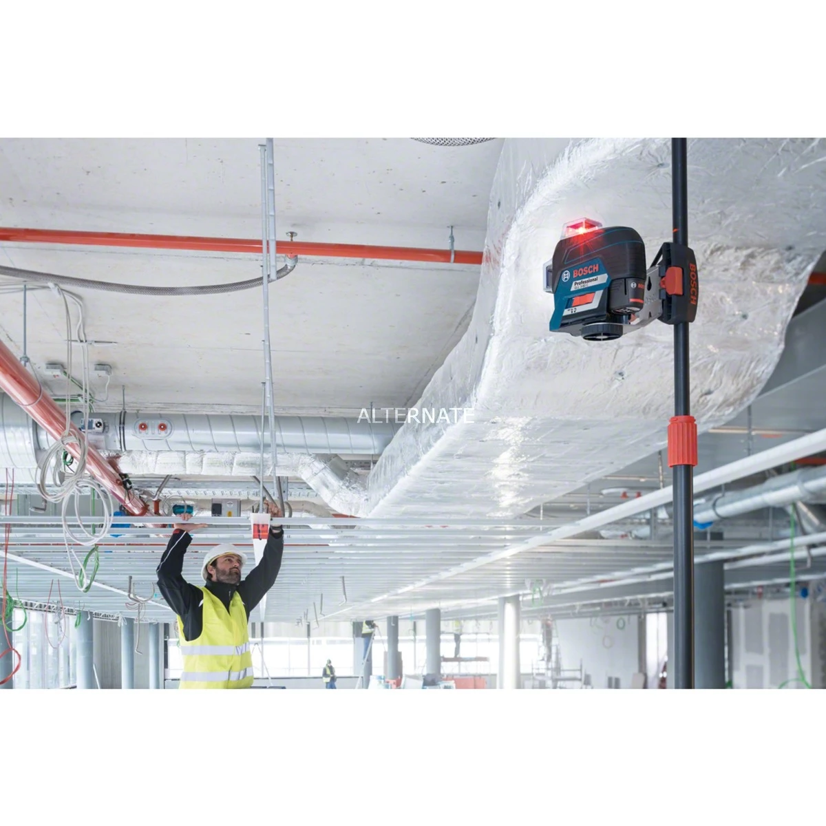 Bosch Linienlaser GLL 3-80 C Professional, Laser-Empfänger LR 7, L-BOXX, Kreuzlinienlaser (blau/schwarz, Mit Roten Laserlinien, Li-Ionen Akku 2,0Ah) – Bild 5