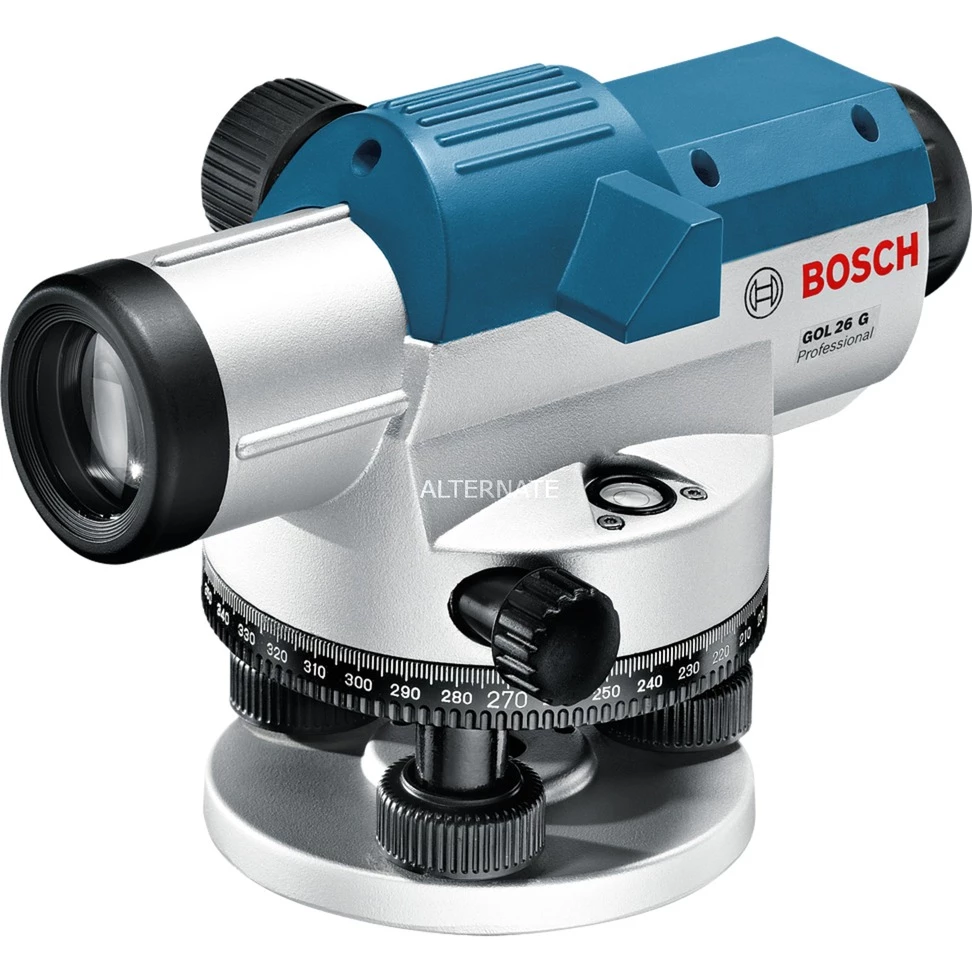 Laser Messgeräte Bosch Optisches Nivelliergerät GOL 26 G Professional (blau, Koffer, Maßeinheit 400 Gon) – Bild 2