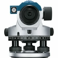 Laser Messgeräte Bosch Optisches Nivelliergerät GOL 26 G Professional, Mit Baustativ (blau, Koffer, Maßeinheit 400 Gon)