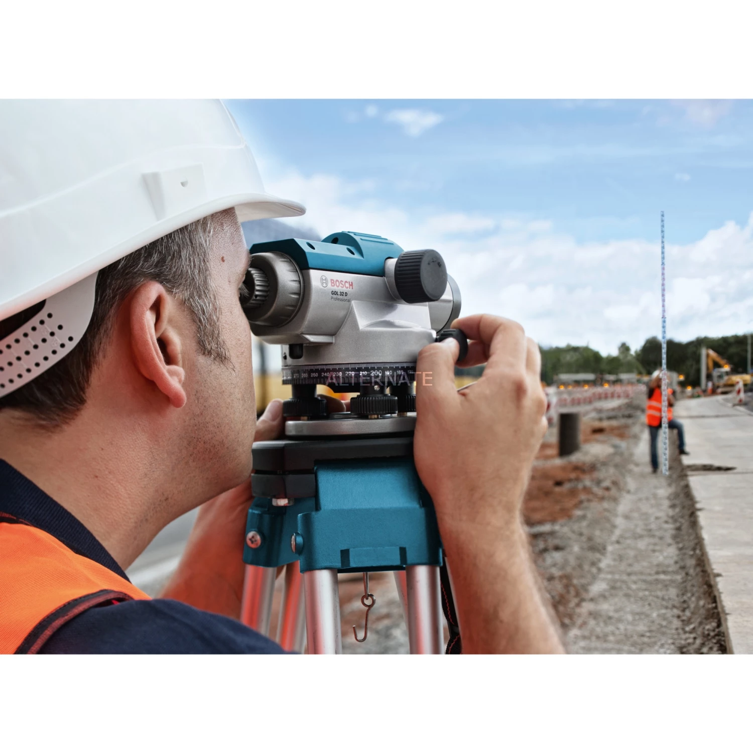 Laser Messgeräte Bosch Optisches Nivelliergerät GOL 32 D Professional (blau, Koffer, Maßeinheit 360 Grad) – Bild 2