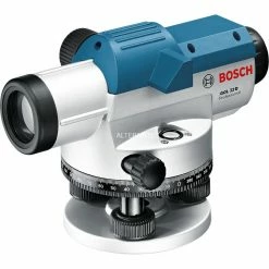 Laser Messgeräte Bosch Optisches Nivelliergerät GOL 32 D Professional, Mit Baustativ (blau, Maßeinheit 360 Grad)