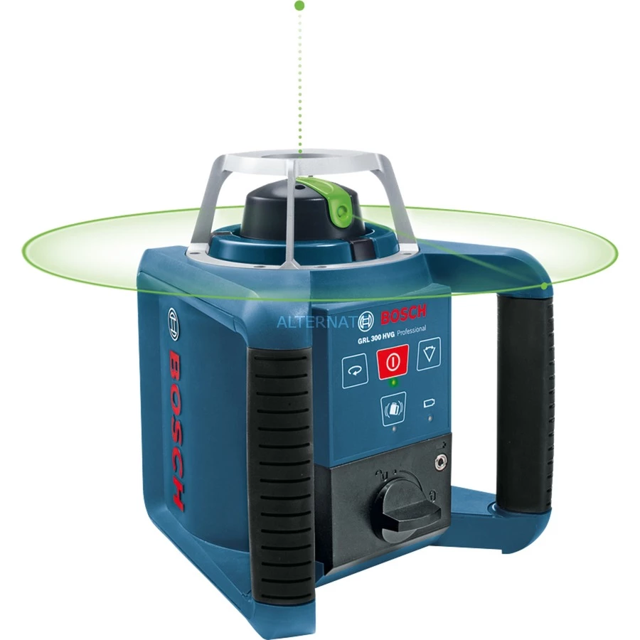 Laser Messgeräte Bosch Rotationslaser GRL 300 HVG Professional, Mit Baustativ (blau, Akku, Koffer, Grüne Laserlinie) – Bild 2