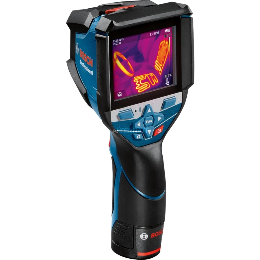Ortungsgeräte Bosch Wärmebildkamera GTC 600 C Professional, 12Volt, Thermodetektor (blau/schwarz, Li-Ionen-Akku 2,0Ah, L-BOXX) – Bild 2