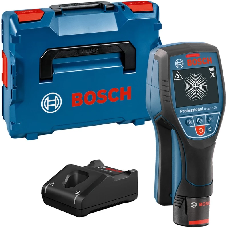 Ortungsgeräte Bosch Wallscanner D-tect 120 Professional, 12Volt, Ortungsgerät (blau/schwarz, Li-Ionen-Akku 2,0 Ah, In L-BOXX 136)