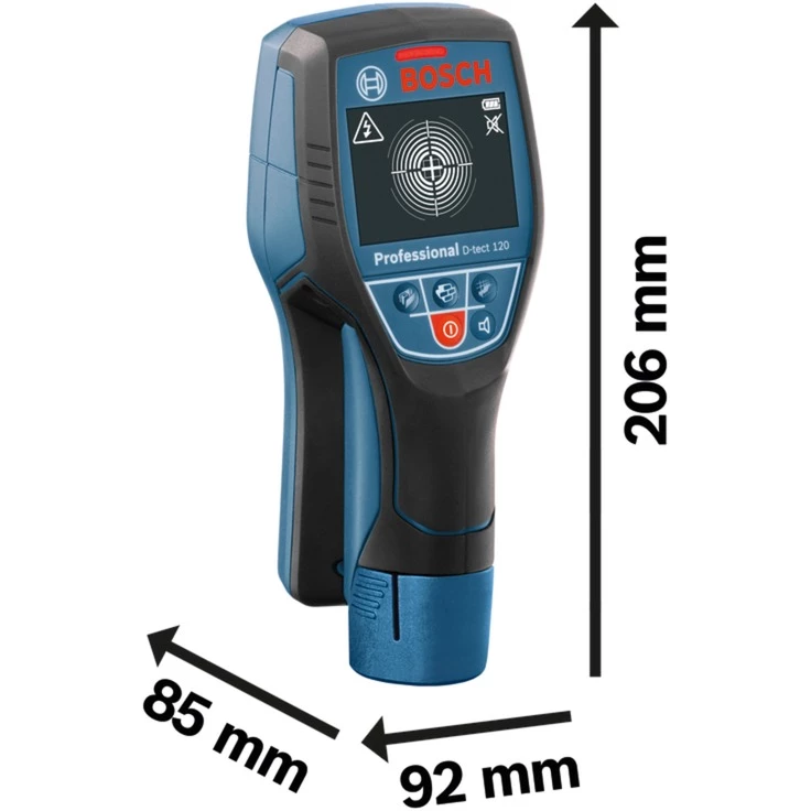 Ortungsgeräte Bosch Wallscanner D-tect 120 Professional, 12Volt, Ortungsgerät (blau/schwarz, Li-Ionen-Akku 2,0 Ah, In L-BOXX 136) – Bild 3