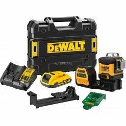 DeWALT Akku-Multilinienlaser 3x360° DCE089D1G18-QW, 18Volt, Kreuzlinienlaser (schwarz/gelb, Mit Grünen Laserlinien)