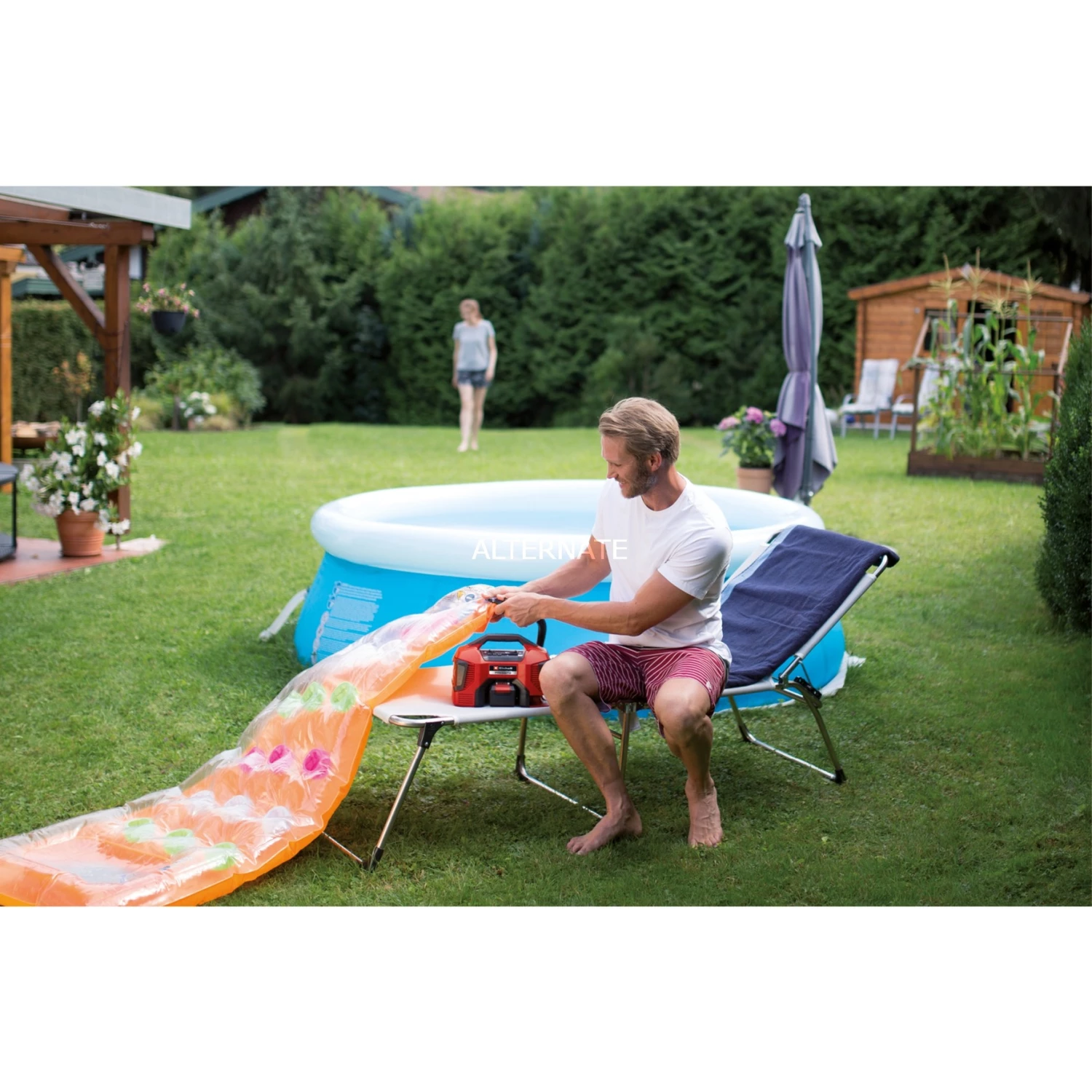 Einhell Akku-Kompressor PRESSITO 18/21 (rot/schwarz, Ohne Akku Und Ladegerät) – Bild 4