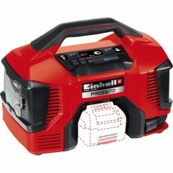 Einhell Hybrid-Kompressor PRESSITO, 18Volt / 220Volt (rot/schwarz, Ohne Akku Und Ladegerät)