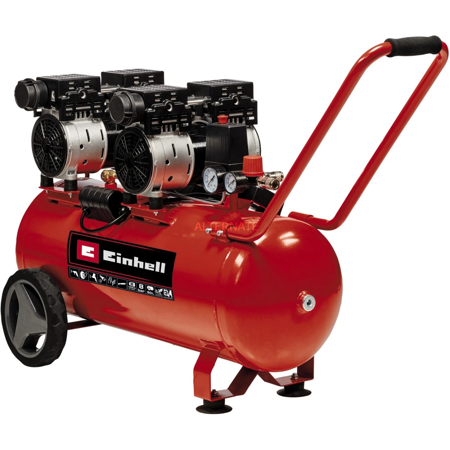 Einhell Kompressor TE-AC 50 Silent (rot/schwarz, 1.500 Watt) – Bild 6