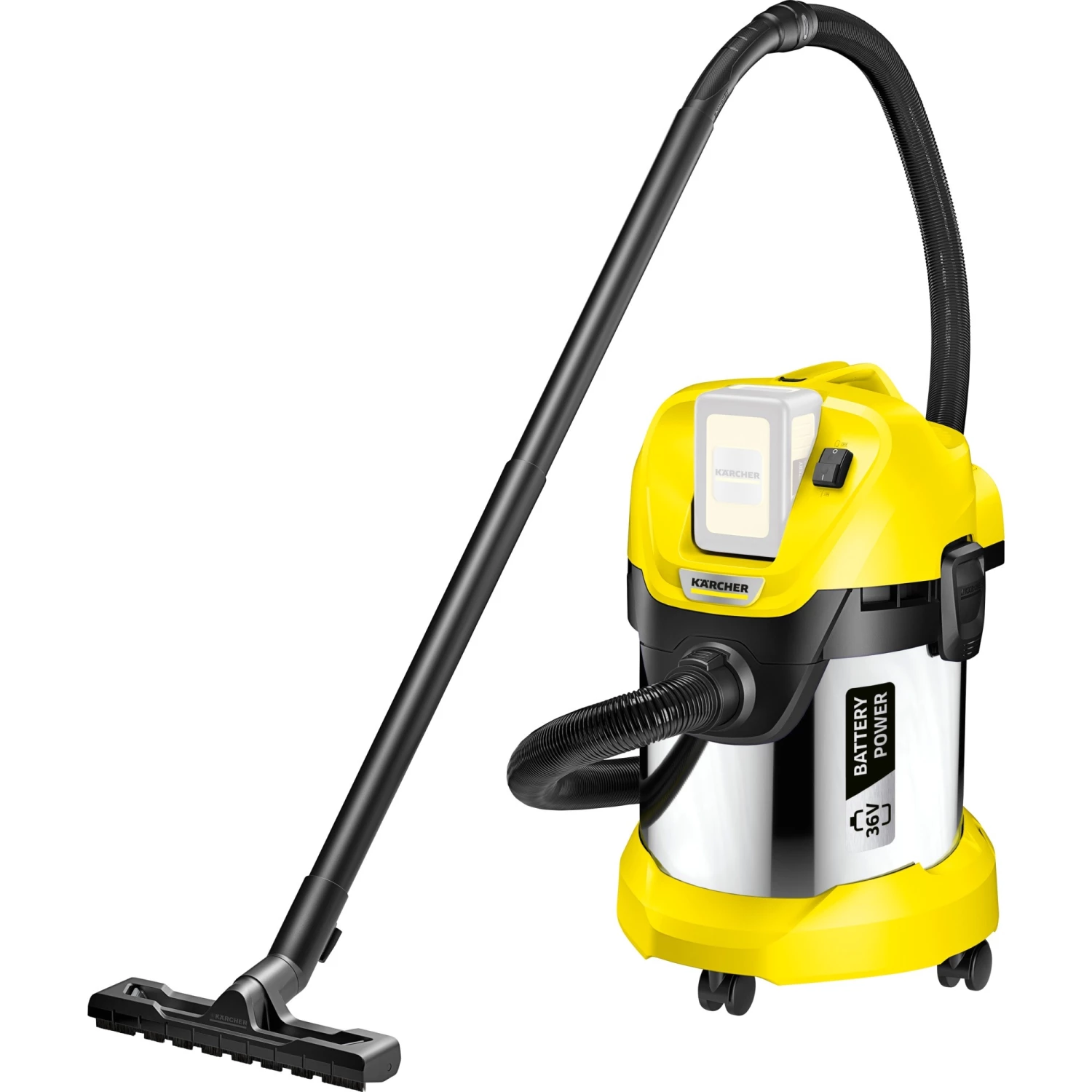 Kärcher Nass-/Trockensauger WD3 Battery Premium (gelb/schwarz, Ohne Akku Und Ladegerät) – Bild 2