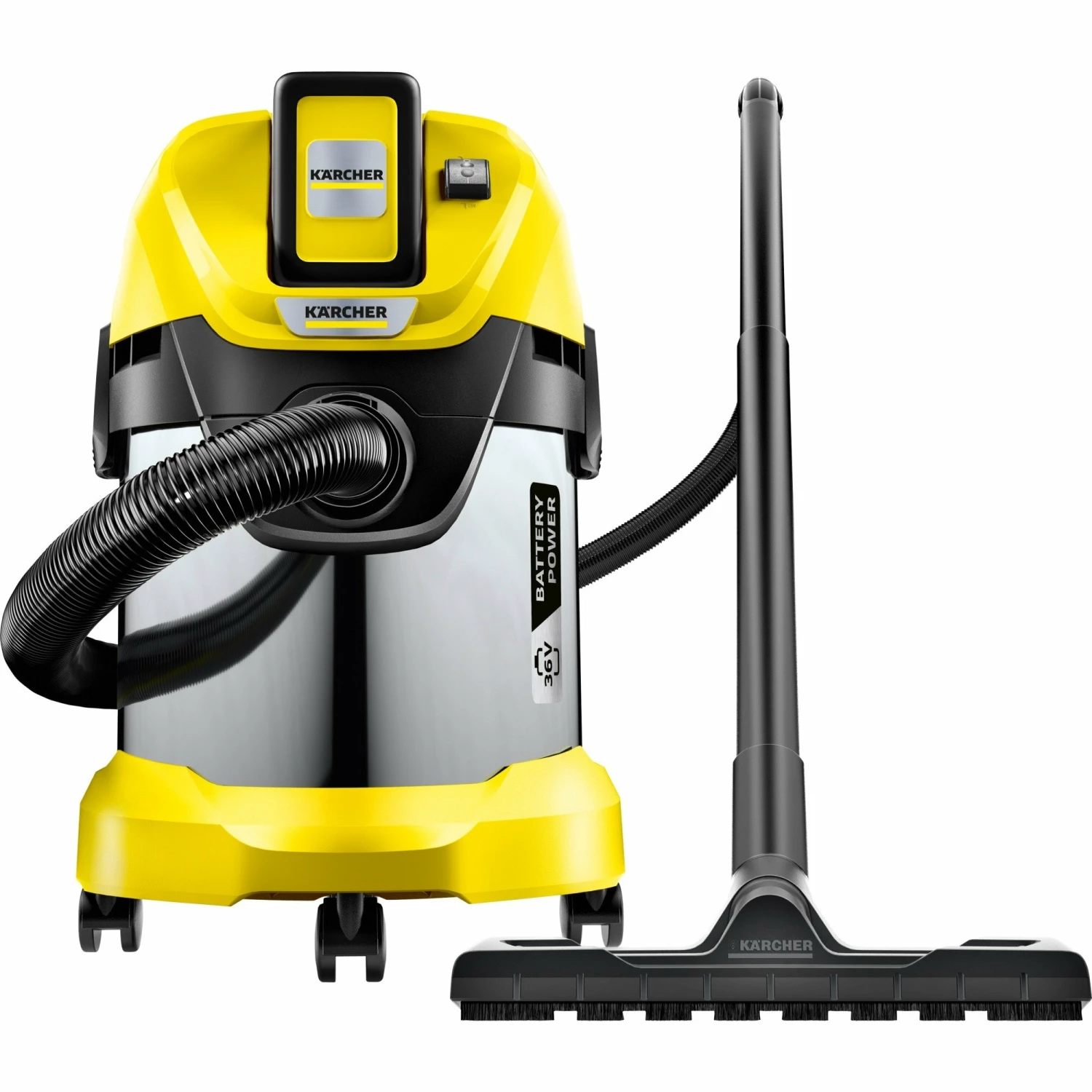 Kärcher Nass-/Trockensauger WD3 Battery Premium (gelb/schwarz, Ohne Akku Und Ladegerät) – Bild 3