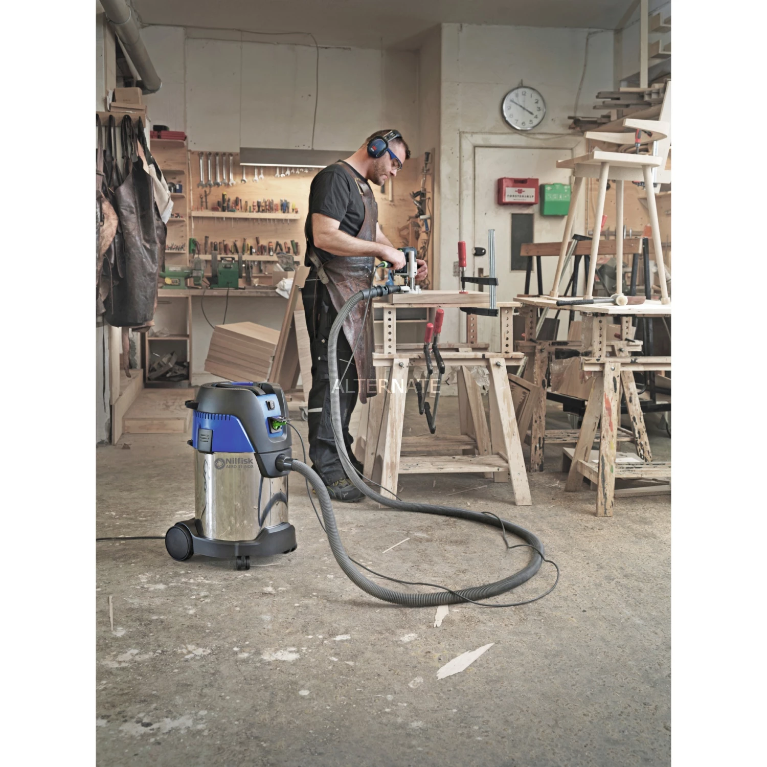 Nilfisk Nass-/Trockensauger AERO 31-21 PC INOX (inox/blau) – Bild 5