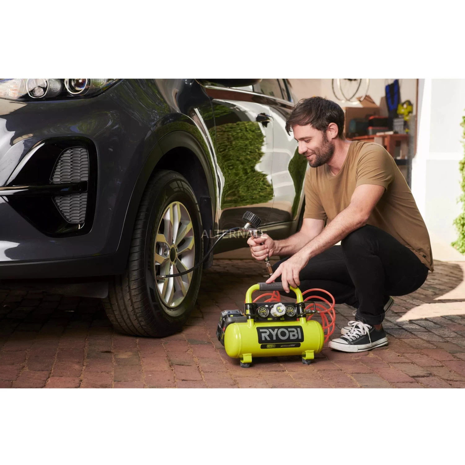 Ryobi ONE+ Akku-Kompressor R18AC-0, 18Volt (grün/schwarz, Ohne Akku Und Ladegerät) – Bild 3