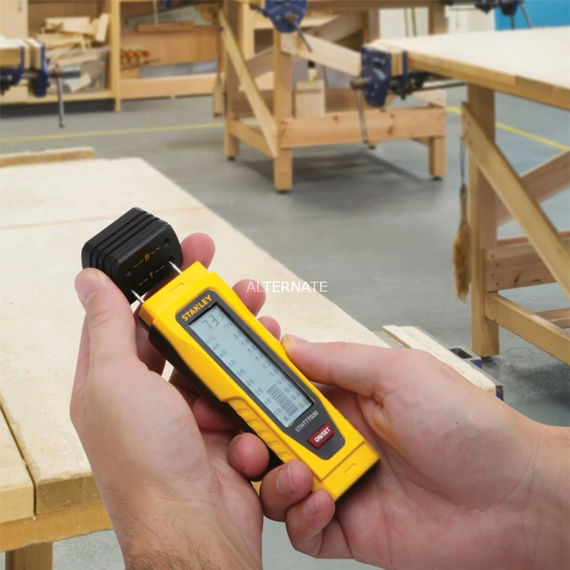 Ortungsgeräte Stanley Feuchtigkeitsmesser (0-77-030), Feuchtemesser (gelb/schwarz) – Bild 3