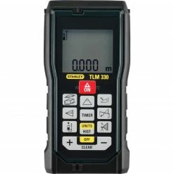 Stanley Laser-Entfernungsmesser TLM330S (schwarz/gelb, Reichweite 100 Meter)